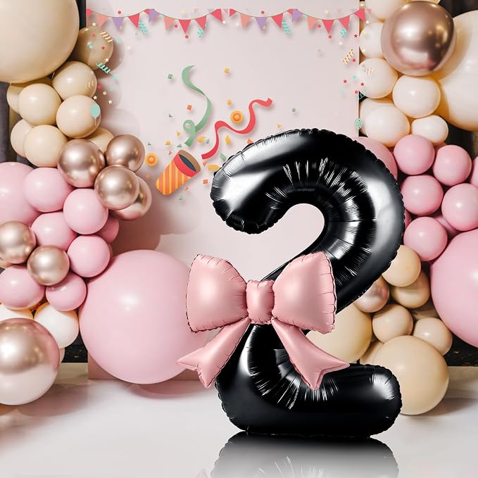 40 Inch Black Number 2 Balloon - Image 5