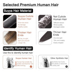 SUYYA Tape in Hair Extensions Human Hair Balayage Darkest Brown to Light Brown 14 Inch 40g/pack 20pcs Straight Seamless Skin Weft Tape in Real Human Hair Extensions(14inch #P2/8/T2)