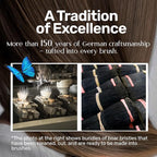100% Pure Calcutta Boar Bristle Hairbrush for Natural Healthy Hair, Stiff Bristle, Made in Germany's Black Forest