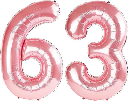 40 Inch Number 63 Balloons for 63rd Birthday Party Decorations, 0-100 Jewelry by FOBELEC
