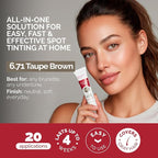 RB RENATA BEAUTY Tint Kit for Spot Coloring – Cream Hair Dye Kit with Developer and Application Brush, Covers Gray Hairs, Smudge-Proof, Long-Lasting Up to 4 Weeks, 20 Applications [Taupe Brown]