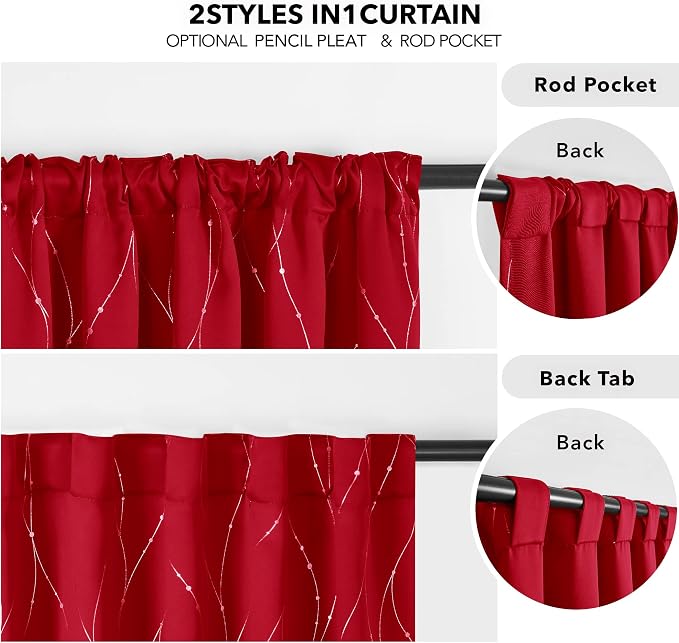 Deconovo Blackout Back Tab Curtains - Image 5