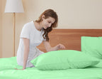 Sunflower Queen Pillowcases Set of 2, 100% Cotton Queen Size Pillow Cases 2, 20×30 inches Green Ash, Soft and Breathable