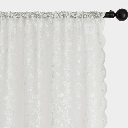 Anmao Vintage Lace Sheer Curtains 45 Inches Long - Image 6
