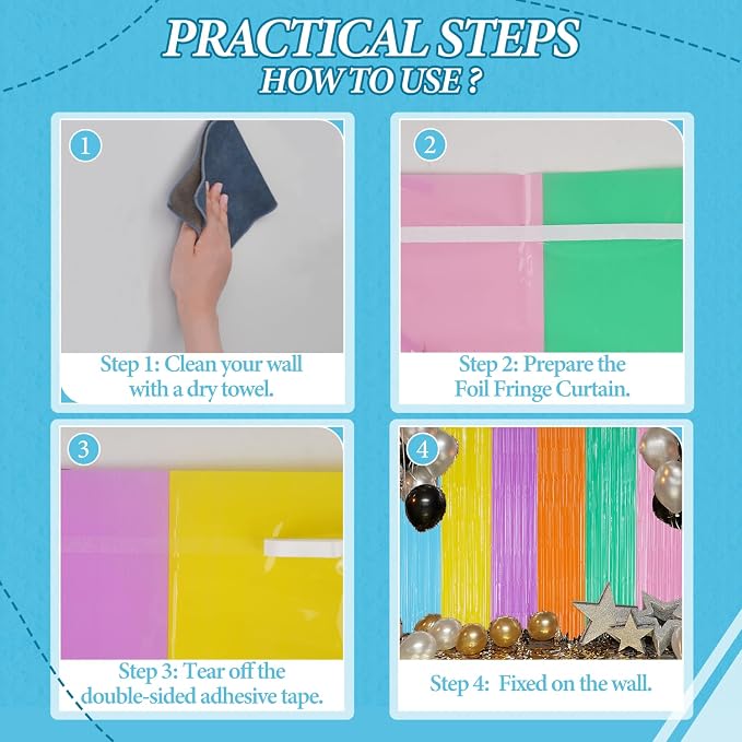 DECOCKRAT 2 Pack Foil Fringe Backdrop - Image 3