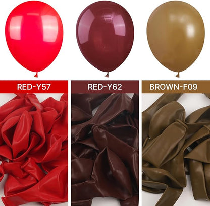 PartyWoo Burgundy Balloons 50pcs Dark Chestnut Red Maroon Dark Color | Balloons - Image 3