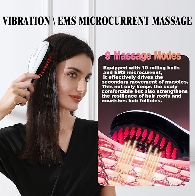 4-in-1 Scalp Massager Comb - Hair Oil Applicator & Scalp Scrubber, Portable for Home & Travel Use, Ideal for Women’s Hair Care