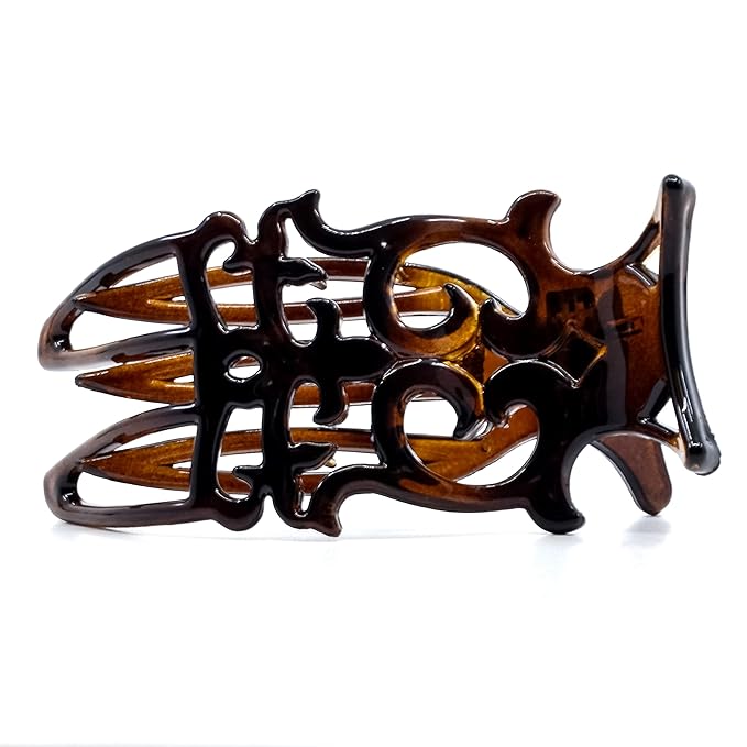 Camila Paris NV73-NV74 French Hair Clip for Women, Hair Side Clips, 3 inch Girls Hair Claw Clips Jaw Fashion Durable Styling Hair Accessories for Women, Strong Hold No Slip Grip, Made in France
