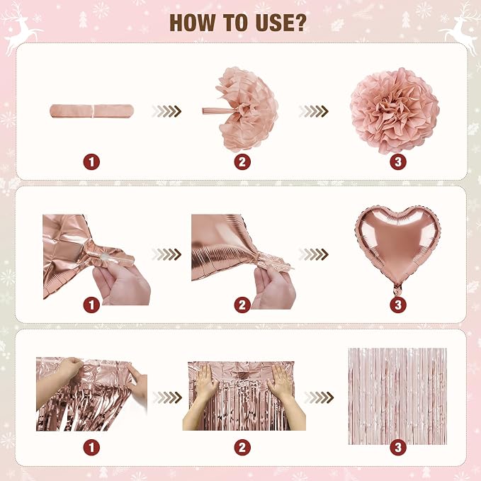 Boho Dusty Pink Happy Birthday Party Decorations - Image 7