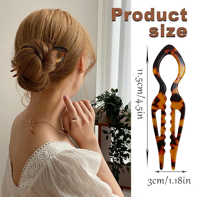 French Pins Hair - Prestige Hair Pin for Women Girls - Decorative Hair Clips to Anti-loosening - Serrated Anti-Slip Design - Elegant Hair Accessories for Women - Suitable for All Hair Types