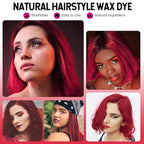 Red Temporary Hair Dye Wax Natural Instant Hair Color Wax Pomades 4.23 oz,Hair Styling Clay for Party, Cosplay, Halloween,Christmas
