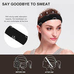 Love Heart Nurse Heartbeat Designed Black And White Headbands for Men & Women Sweat Headband Non Slip Sweatband for Running Cycling Yoga Basketball Workout