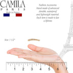Camila Paris CP3056 French Hair Barrettes Clips, Snap Hair Slides Clic Clac for Women, Styling Girls Side Slide-in Metal Snap Pin Hair Accessories for Women. Strong Hold, No Slip Grip, Made in France