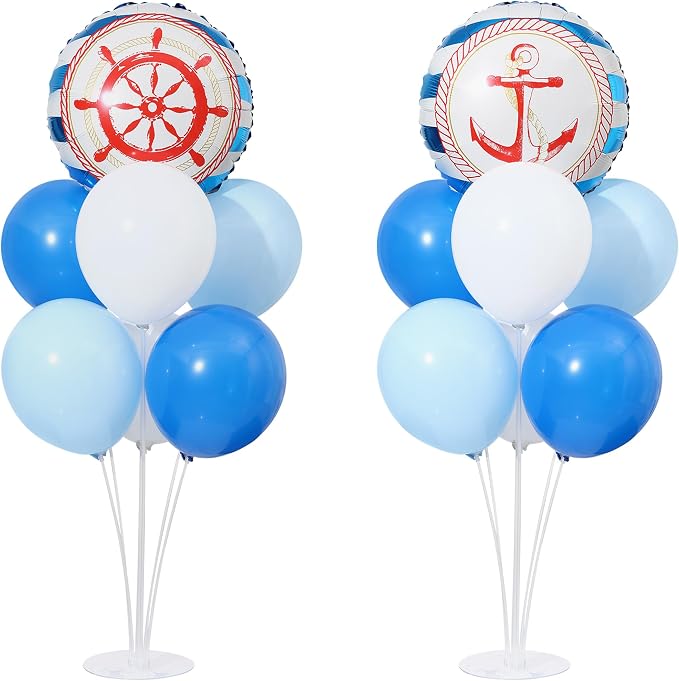 Nautical Balloon Stands for Table Centerpieces 2 Sets by KIRINDECORATION