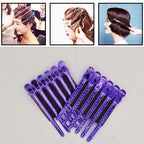 12 Pcs Metal Duckbill Hair Clips for Hair Sectioning Alligator Hair Clips for Styling Dividing Duck Bill Clips with Anti-Slip Holes Salon Barber Styling Tools