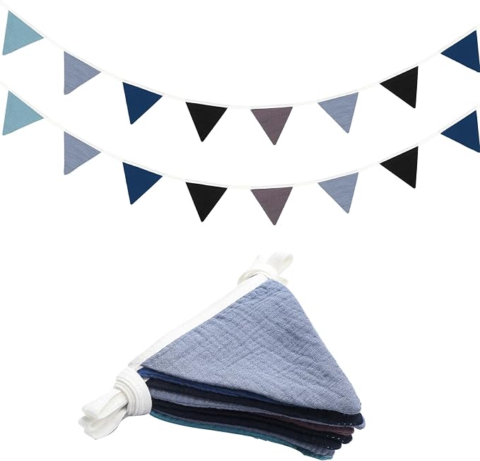 Oudain 2 Pcs Pennant Banner Flags Nursery Garland Triangle Bunting Flags by Oudain