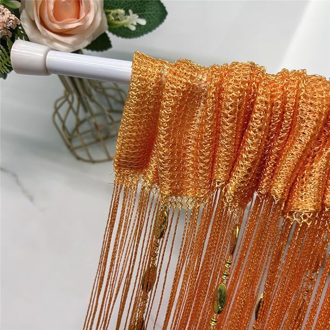 ave split 100cmX200cm Decorative Door String Curtain Beads Wall Panel Fringe - Image 3