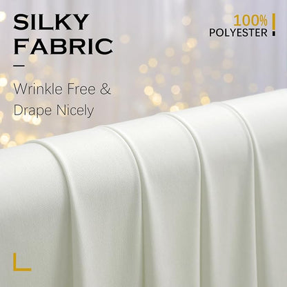 10ft×12ft Ivory Backdrop Curtain - Image 7