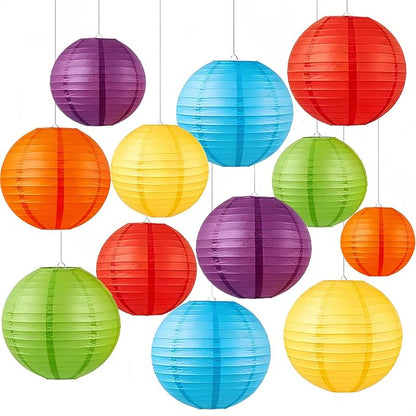 Colorful Paper Lanterns Set by AimtoHome