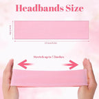 obeoby 8 Pack Non Slip Headbands for Women, Sweat Absorbing Cotton Hair Bands for Workout Yoga Running Sports Valentines Gifts