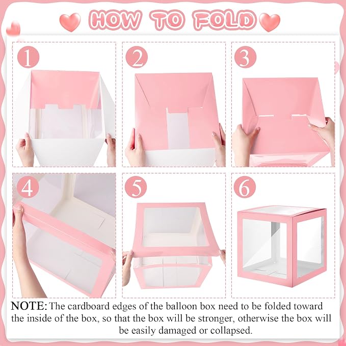 Thyle 12 Pcs Transparent Balloon Boxes Clear Balloon Boxes - Image 3