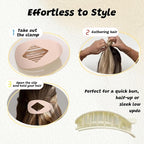 3PCS LargeLay Flat Hair Clip Flat Claw Clips for Women, Large Flat Hair Clips for Women Thick,Strong Hold Anti-Slip Design, Versatile Solid Colors for Thick or Thin Hair