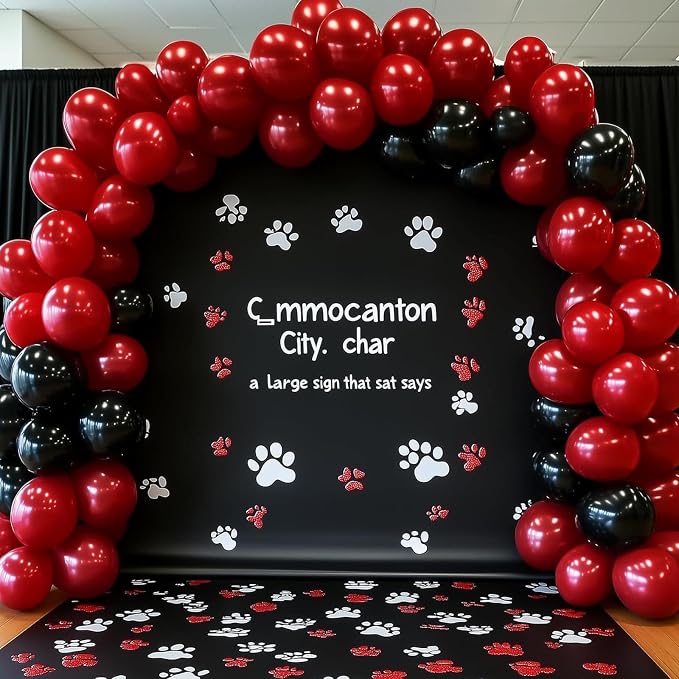 RUBFAC Ruby Red Balloon Arch Kit 154pcs Crimson Balloons Different Sizes | - Image 5