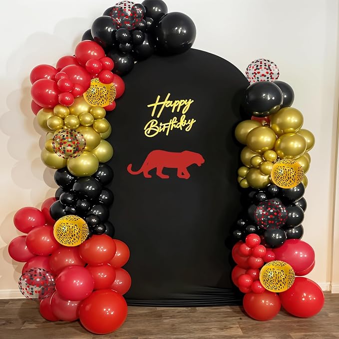 Red Black Cheetah Balloons - Image 5