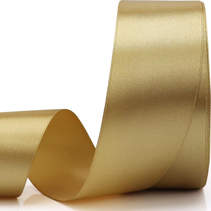 Nsilu 1-1/2 inch Champagne Gold Ribbon by Nsilu