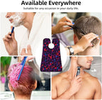 Beard Bib with 3 Suction Cups, Non-Stick Waterproof Hair Catcher Apron, Men's Shaving Essential for Grooming, Trippy Red Pink Purple Blue Cheetah Leopard Print Shave Bib