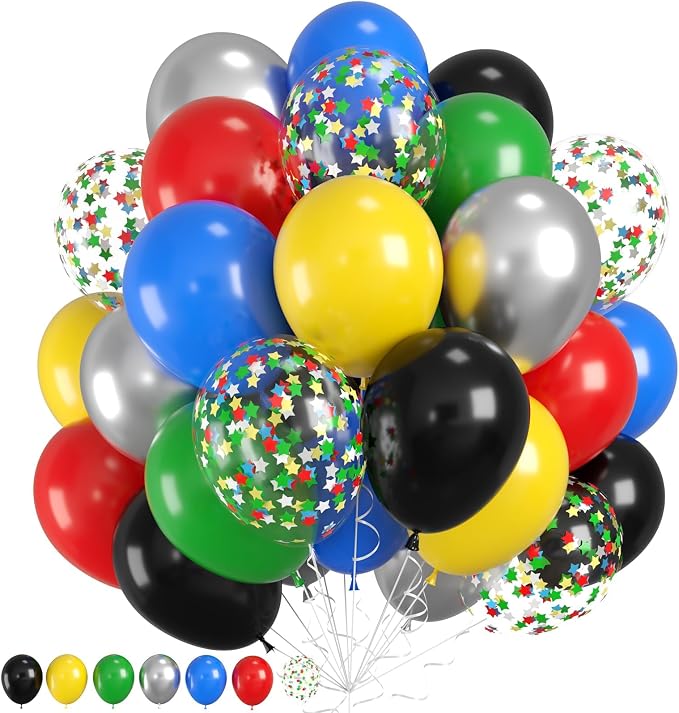 Red Yellow Blue Balloon, Themed Party Supplies by FunHot