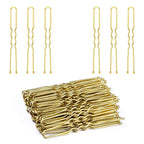 U Shaped Hair Pins, IKOCO 2.4inch Bun Hair Pins for Women with Storage Box, Gold