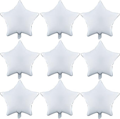 white Star Shape Foil Balloon by MEPDNGN