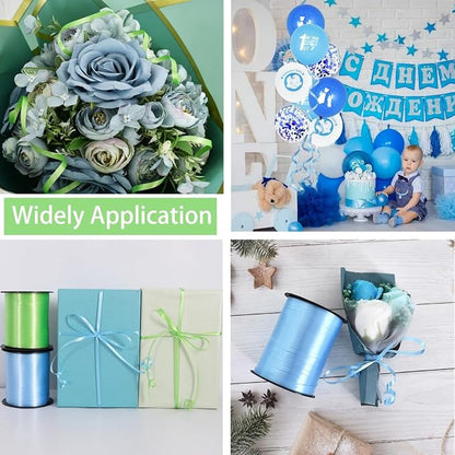 TONIFUL 500 Yards Blue and Green Curling Ribbon Balloon String | Balloon - Image 4