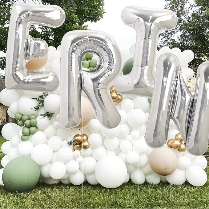 TONIFUL 40 Inch Large Silver Letter I Foil Balloons Alphabet Balloons | Giant - Image 5