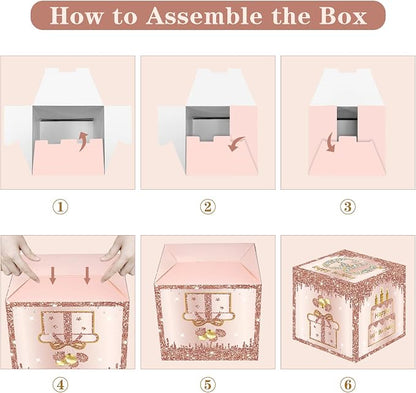 Guiruiy 3Pcs 60th Birthday Decorations Balloon Gift Boxes - Image 6