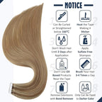 Full Shine Tape in Hair Extensions Human Hair 14 Inch Balayage Hair Extensions Real Human Hair Tape in 50Grams 20Pcs 10/16/16 Highlights Golden Brown Mixed Golden Blonde Skin Weft Hair Extensions