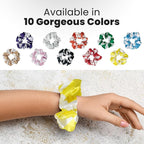 cute checkers design scrunchies for all hair type 10pack elastic hair band great for ponytails XL srcunchies set these soft hair ties is great for every occasion