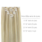 WENNALIFE Clip in Hair Extensions Real Human Hair, 22 Inch 130g 7pcs Remy Hair, Ash Blonde Highlighted Platinum Blonde Straight Natural Extensiones De Cabello Humano Con Clip Ins