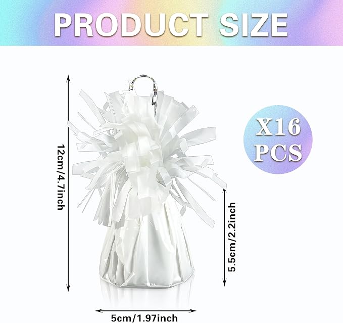 16 PCS White Balloon Weights Party Weights - Image 2