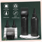 Pimoys Hair Oil Applicator Bottles Dye Brush for Women Scalp, Hair Color Products Things with Root Comb Hair Dye Tools, Black 2 Pack