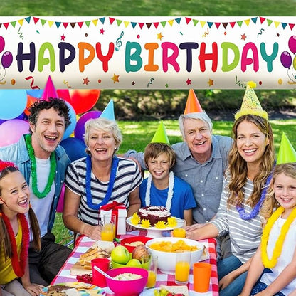 Large Colorful Happy Birthday Yard Banner Sign 118x19.7 inch - Image 7