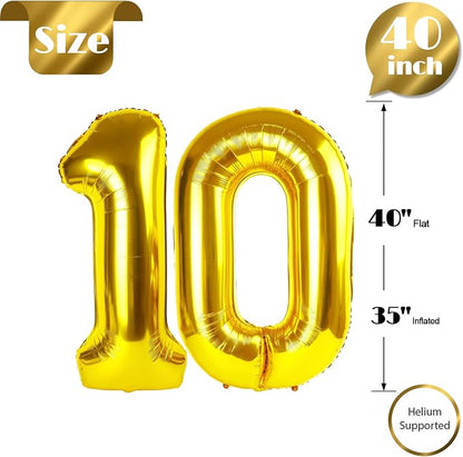 Gold 10 Balloon - Image 6