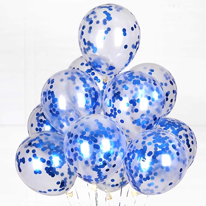 Blue Confetti Balloons - Image 3