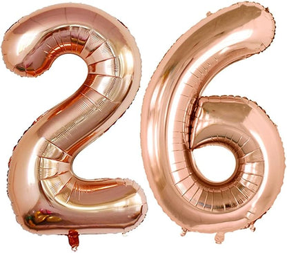 Number 26 Balloons for 26th Birthday Party Decorations, 42 Inch Jumbo Foil - Image 2