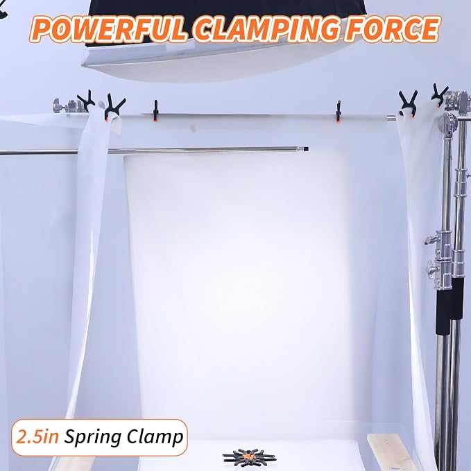 12pcs Black Plastic Spring Clamps, Anti-Slip Clips - Image 4
