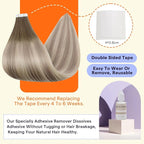 Full Shine Tape in Extensions Real Human Hair 12 Inch Natural Short Hair Extensions Tape in Balayage Color 8/60/18 Ash Brown to Blonde Double Sided Hair Extensions 20PCS Natural 30grams