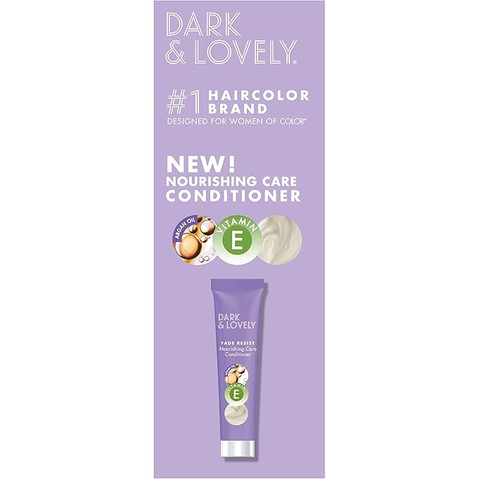 SoftSheen-Carson Dark and Lovely Fade Resist Rich Conditioning Hair Color, Permanent Hair Color, Up To 100 percent Gray Coverage, Brilliant Shine with Argan Oil and Vitamin E, Crimson, 2 Count