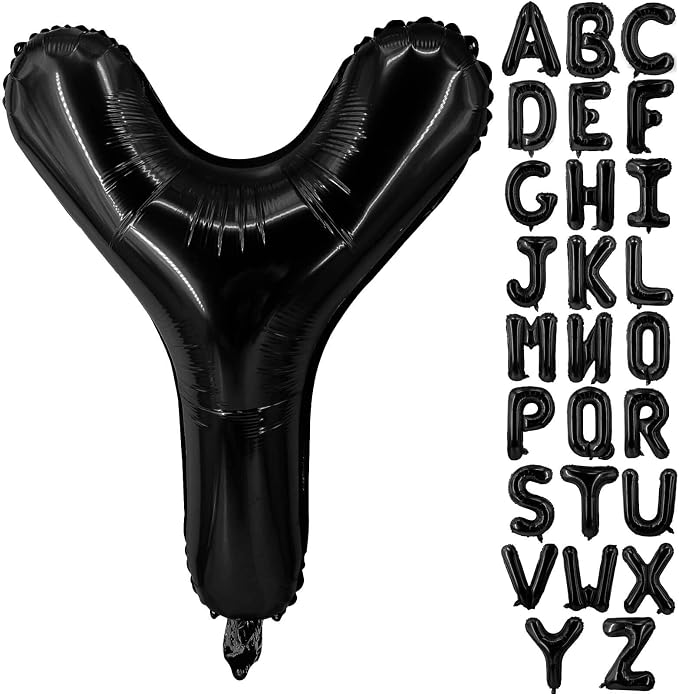 Lovoir 40 Inch Large Black Letter Y Balloons Big Size Jumbo Mylar Foil Helium by Lovoir