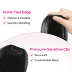REECHO Clip in Hair Volumizer, 2PCS 6 inch Short Thick Clip in Hairpieces Adding Extra Volume Hair Extensions for Women (Black)
